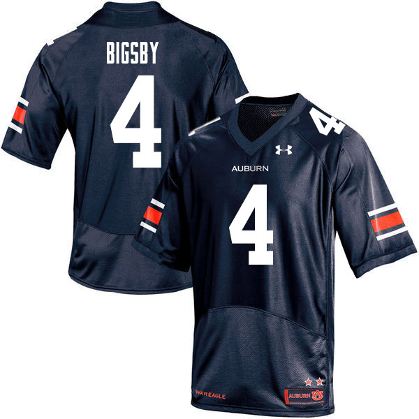 Auburn Tigers Men's Tank Bigsby #4 Navy Under Armour Stitched College 2020 NCAA Authentic Football Jersey MCV3574HN